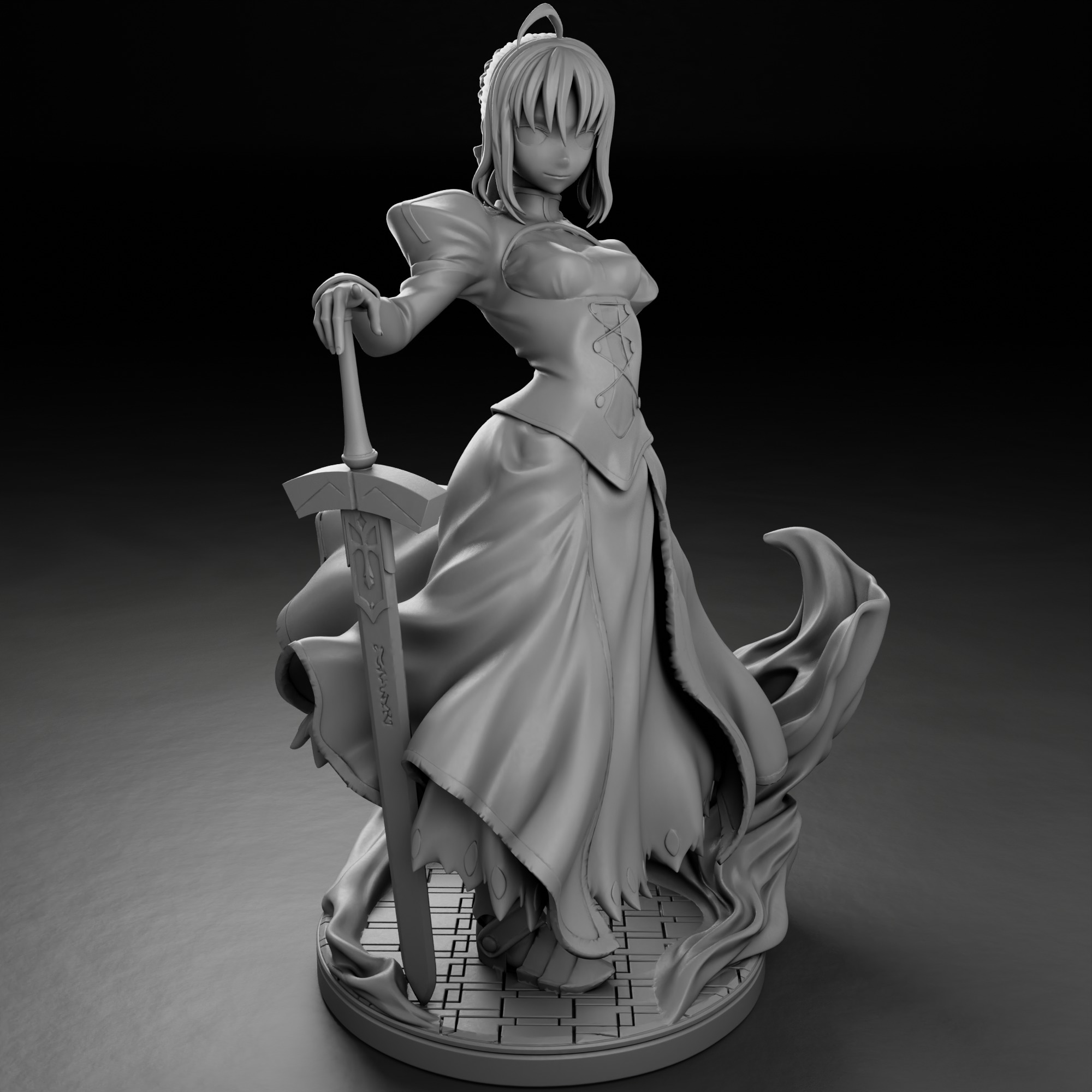 Arthuria Pendragon  Saber - Fate 3D print model_24