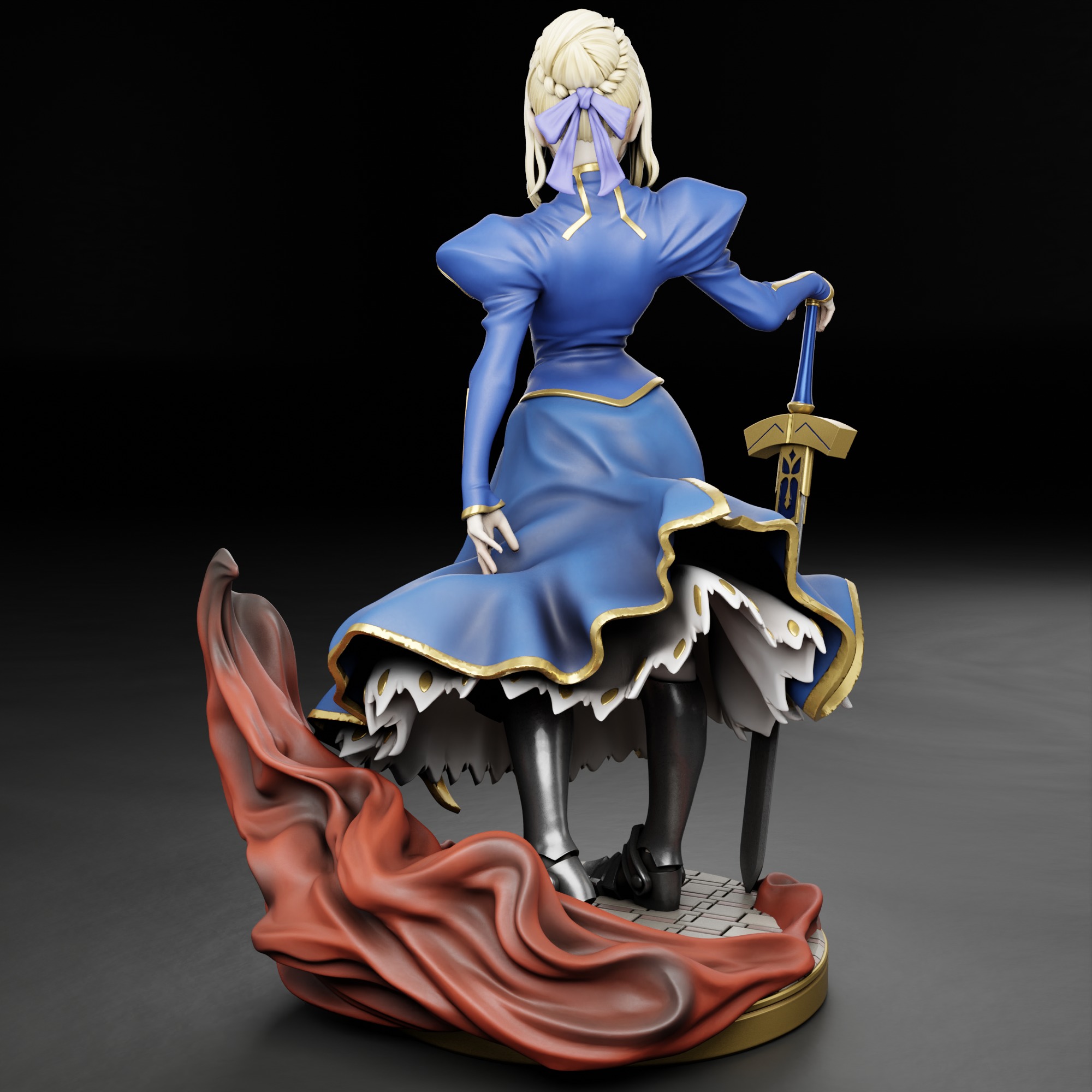 Arthuria Pendragon  Saber - Fate 3D print model_9