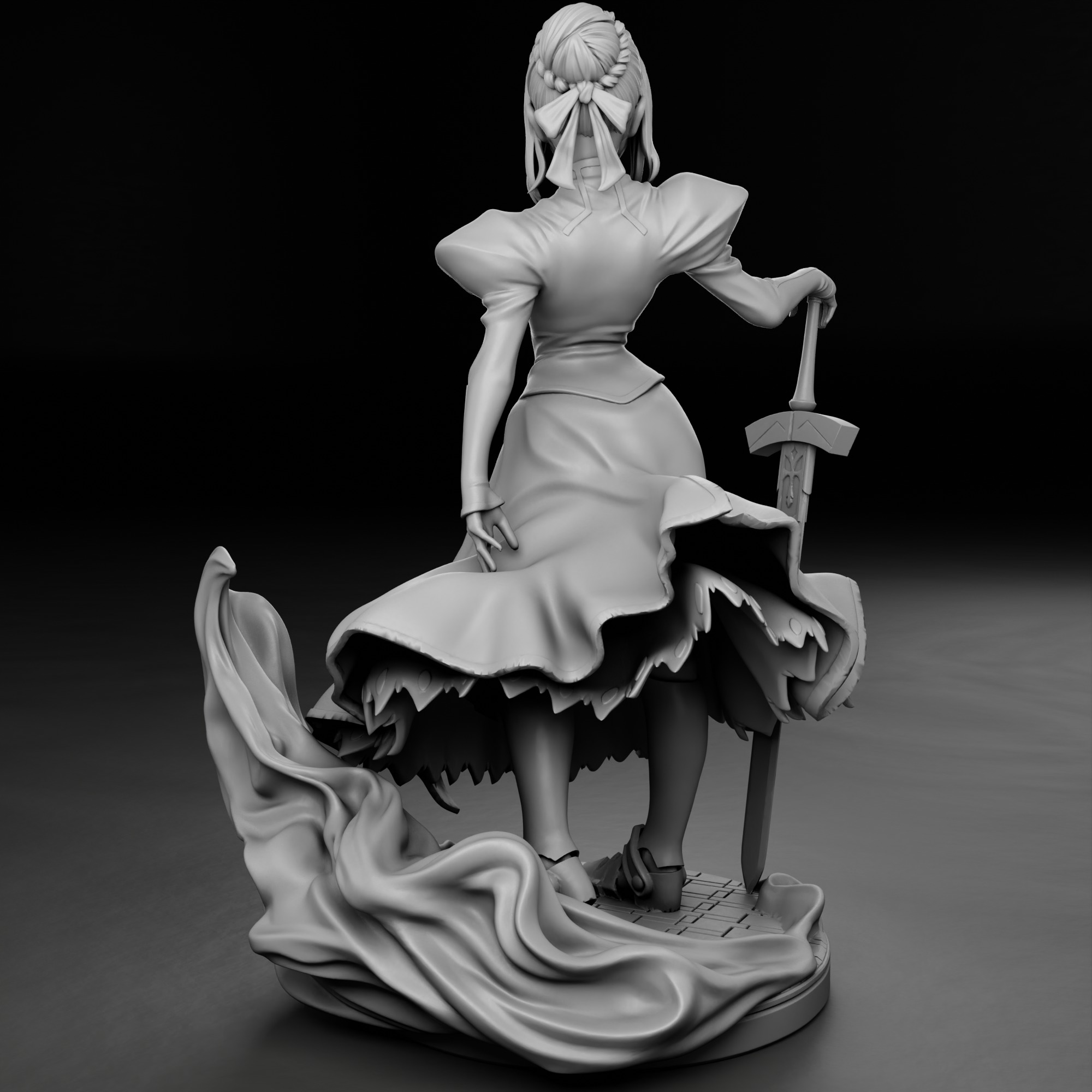 Arthuria Pendragon  Saber - Fate 3D print model_17