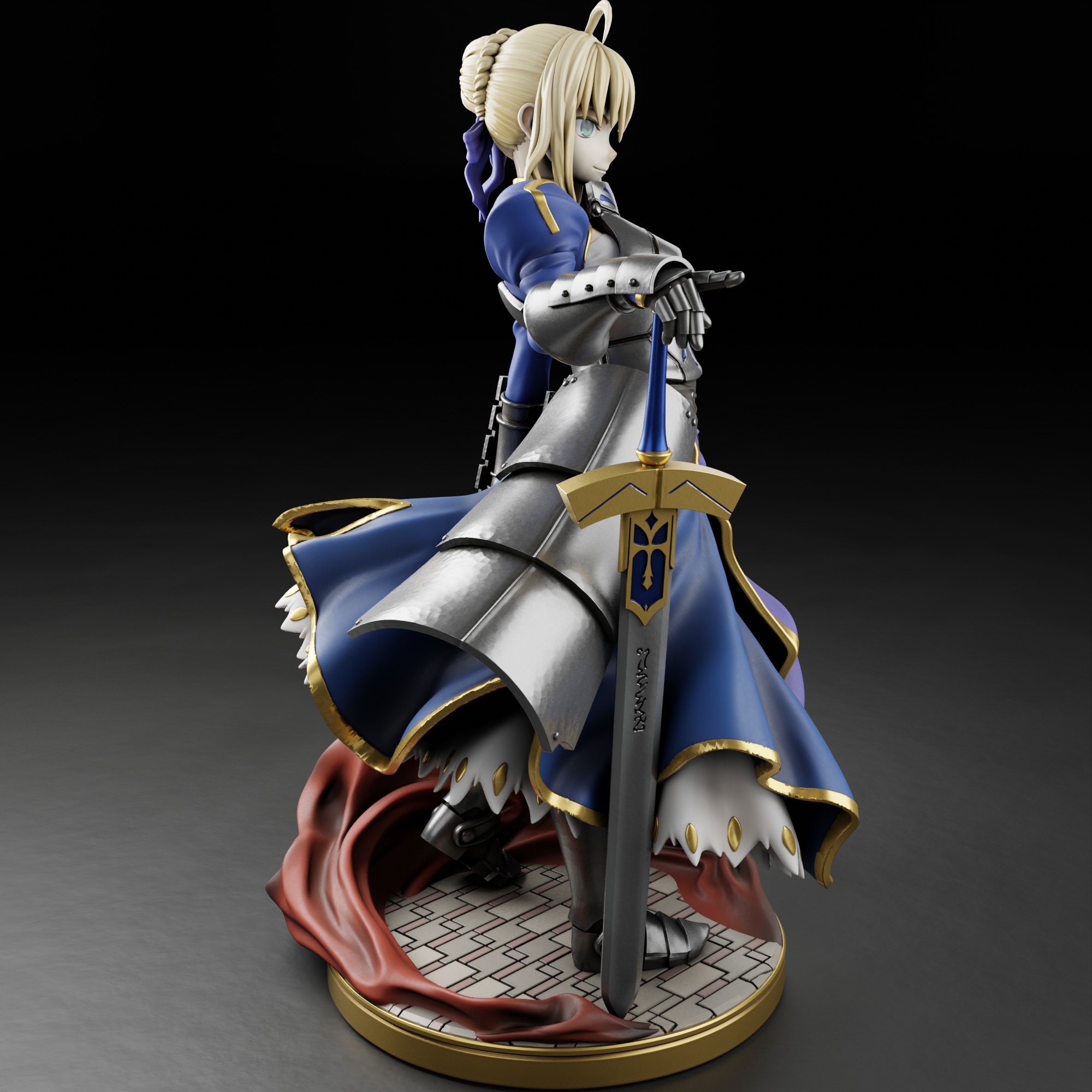 Arthuria Pendragon  Saber - Fate 3D print model_5