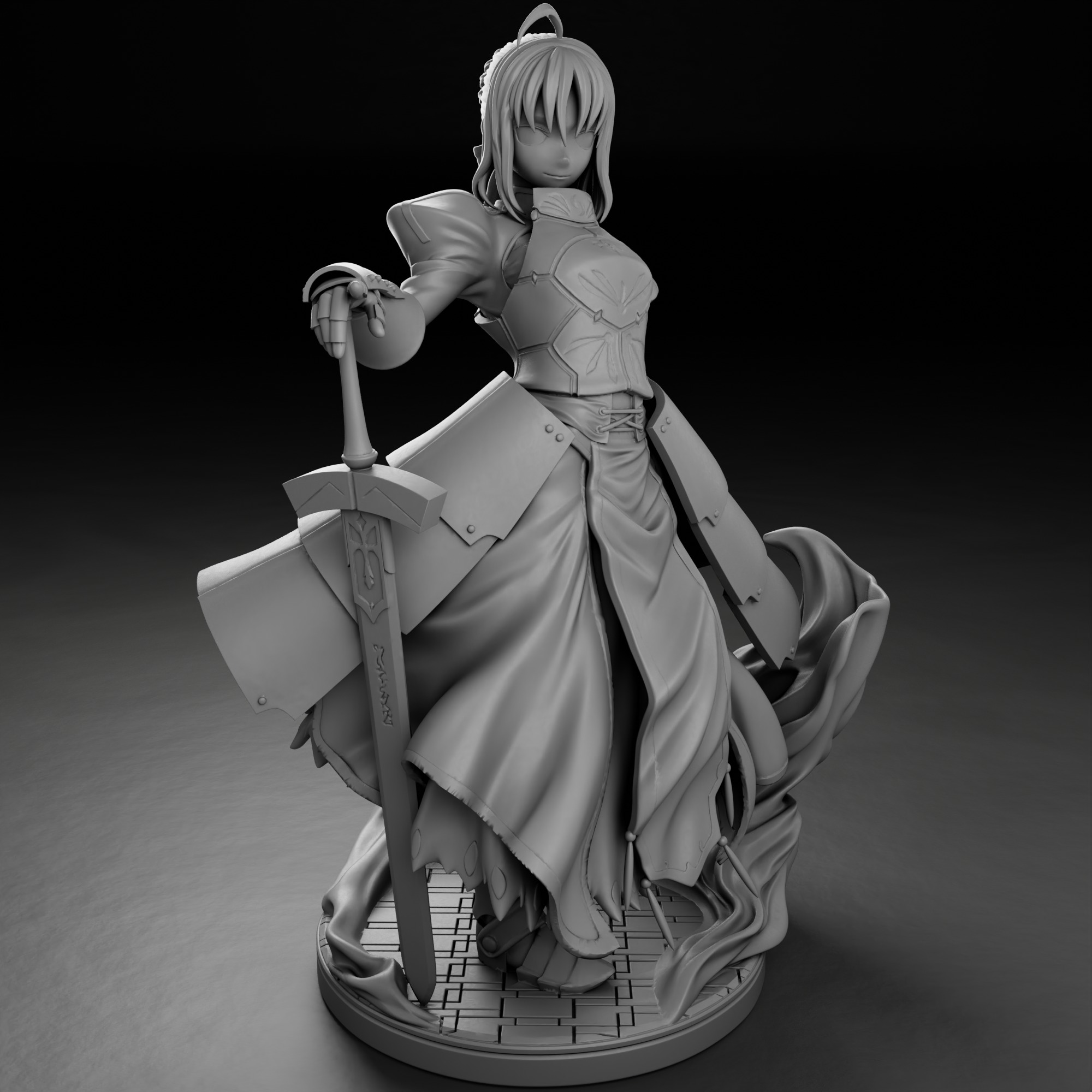 Arthuria Pendragon  Saber - Fate 3D print model_11