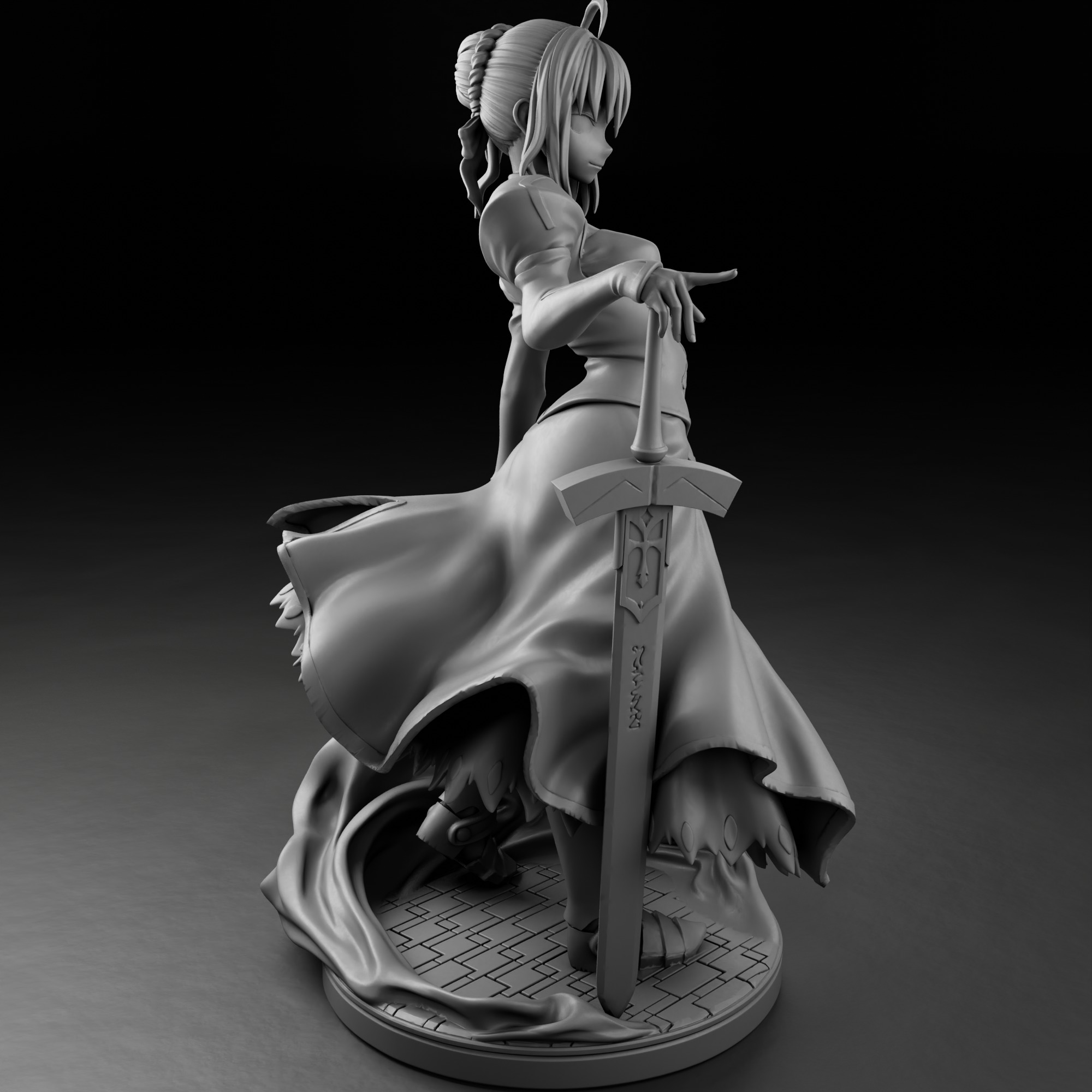 Arthuria Pendragon  Saber - Fate 3D print model_19