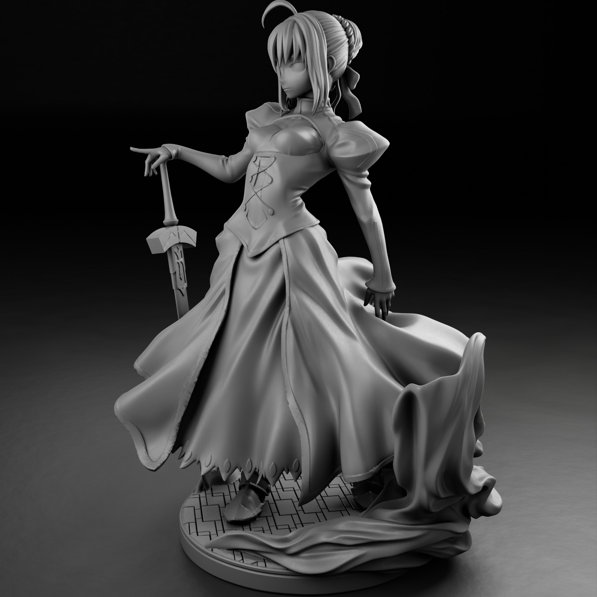Arthuria Pendragon  Saber - Fate 3D print model_20