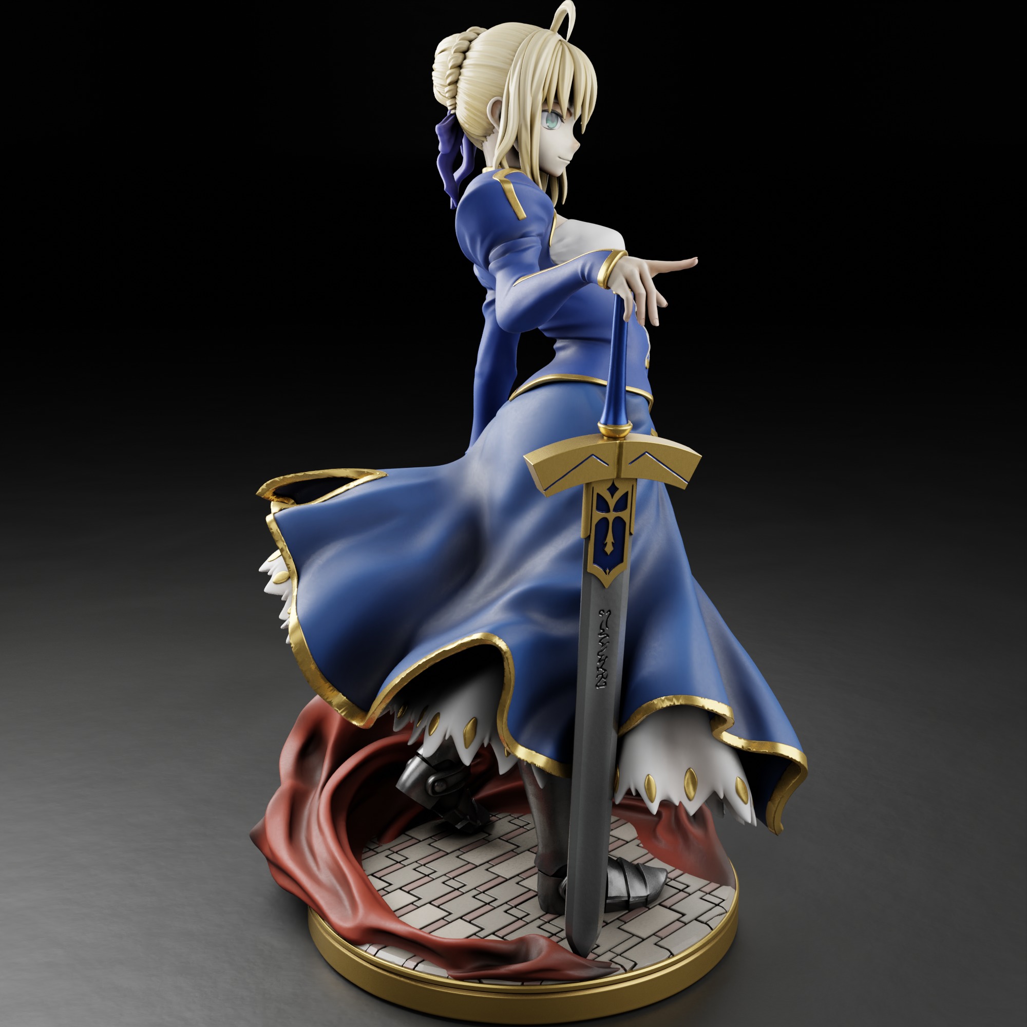 Arthuria Pendragon  Saber - Fate 3D print model_10