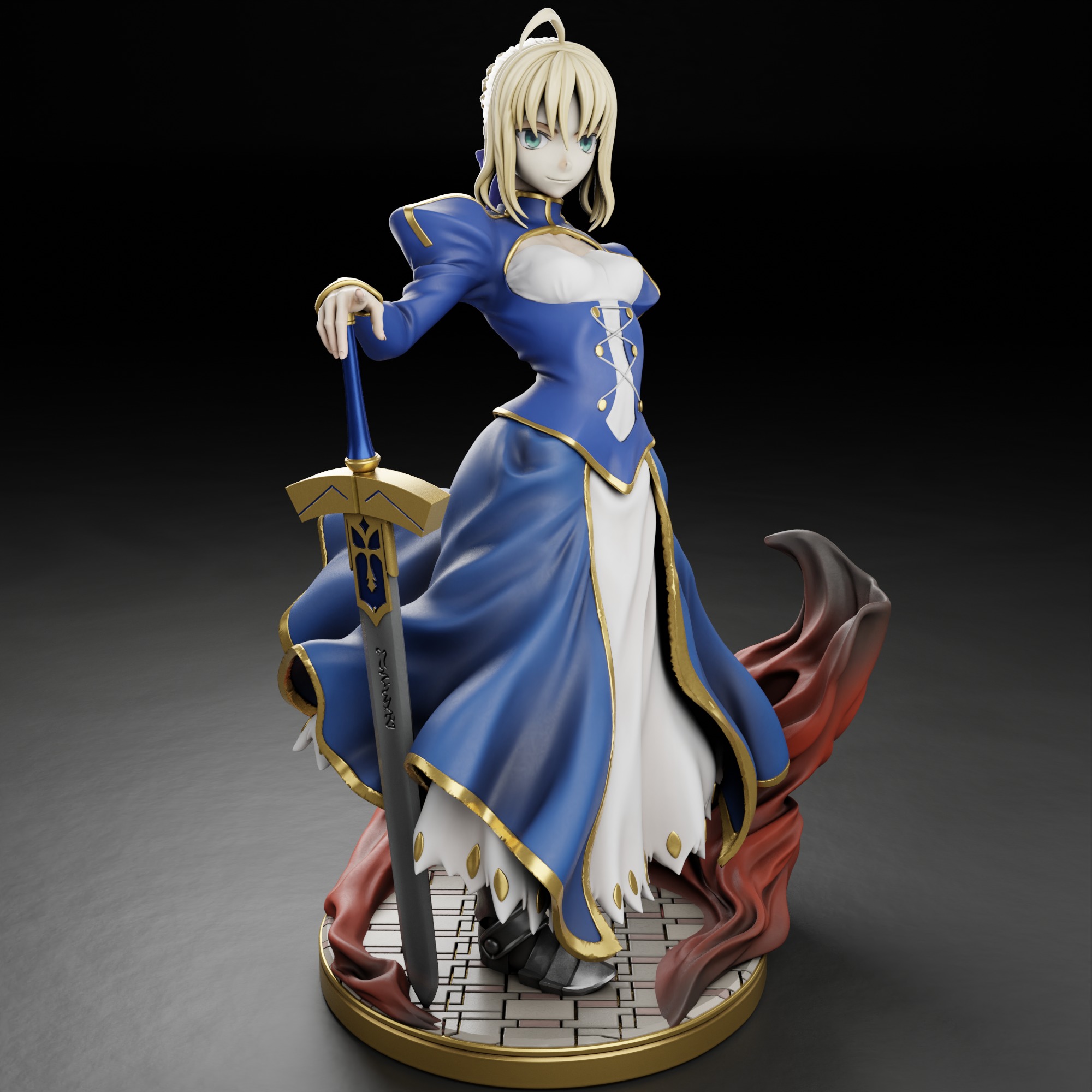 Arthuria Pendragon  Saber - Fate 3D print model_7