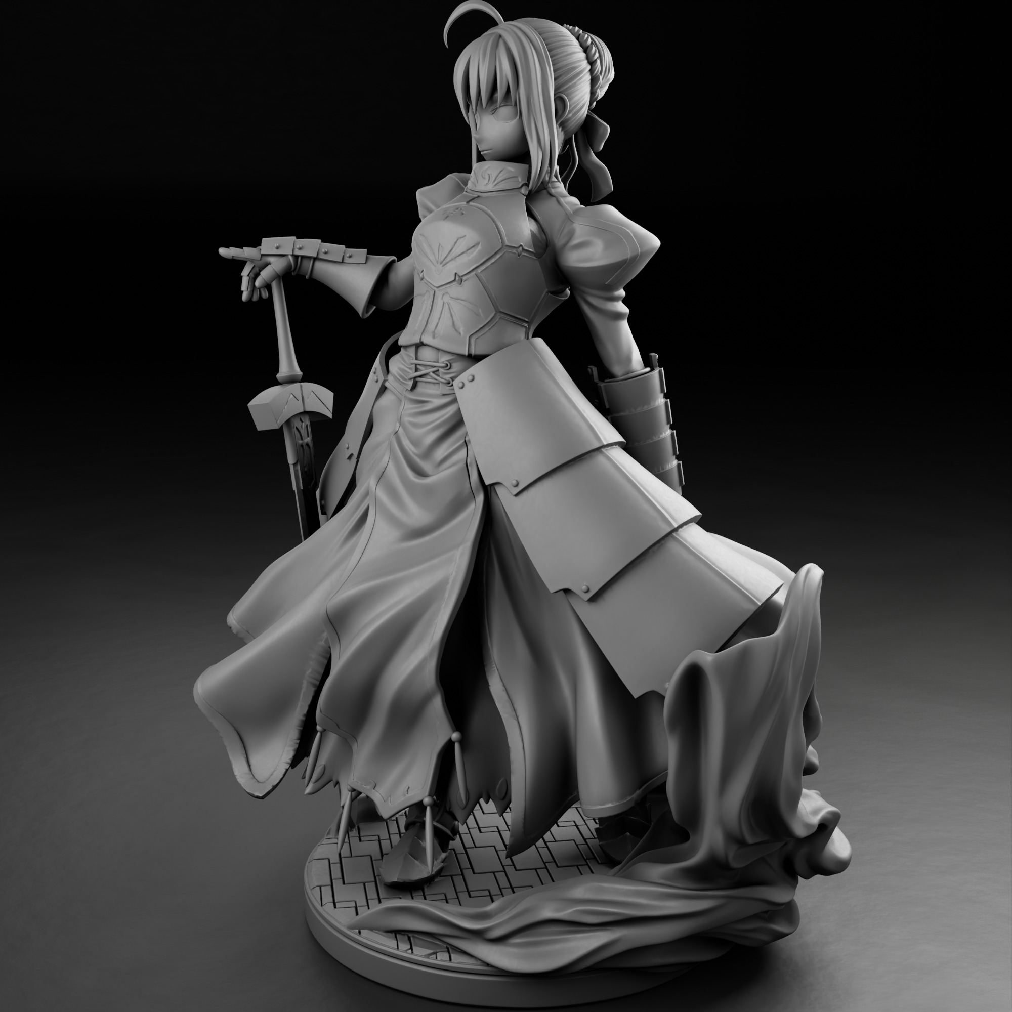 Arthuria Pendragon  Saber - Fate 3D print model_12