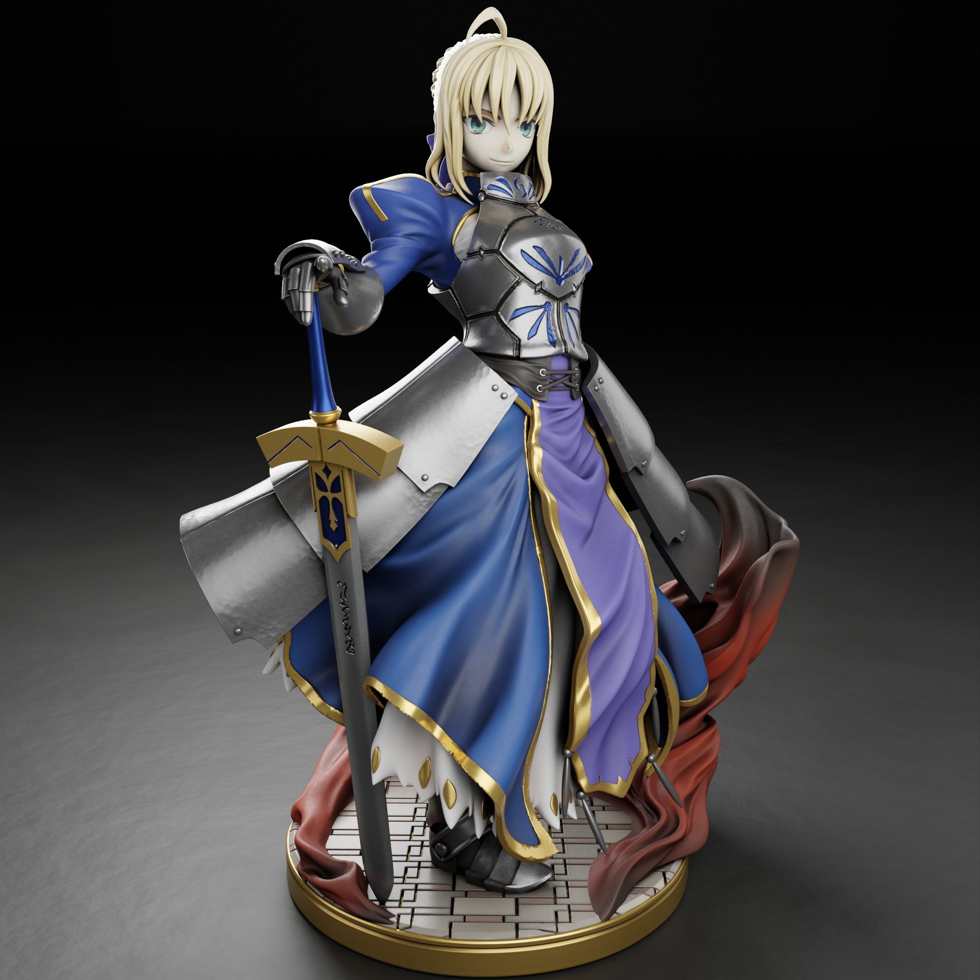 Arthuria Pendragon  Saber - Fate 3D print model_1