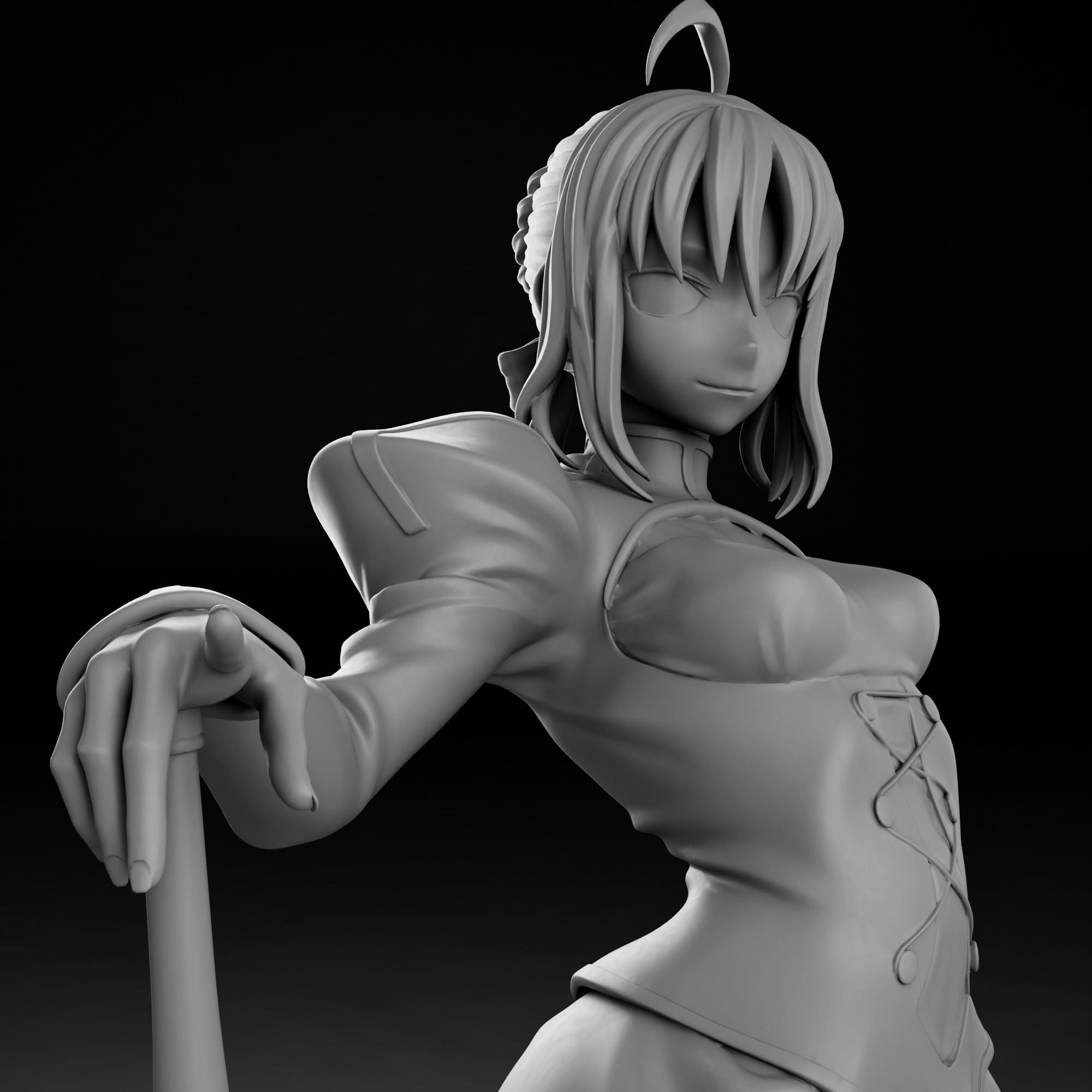 Arthuria Pendragon  Saber - Fate 3D print model_22