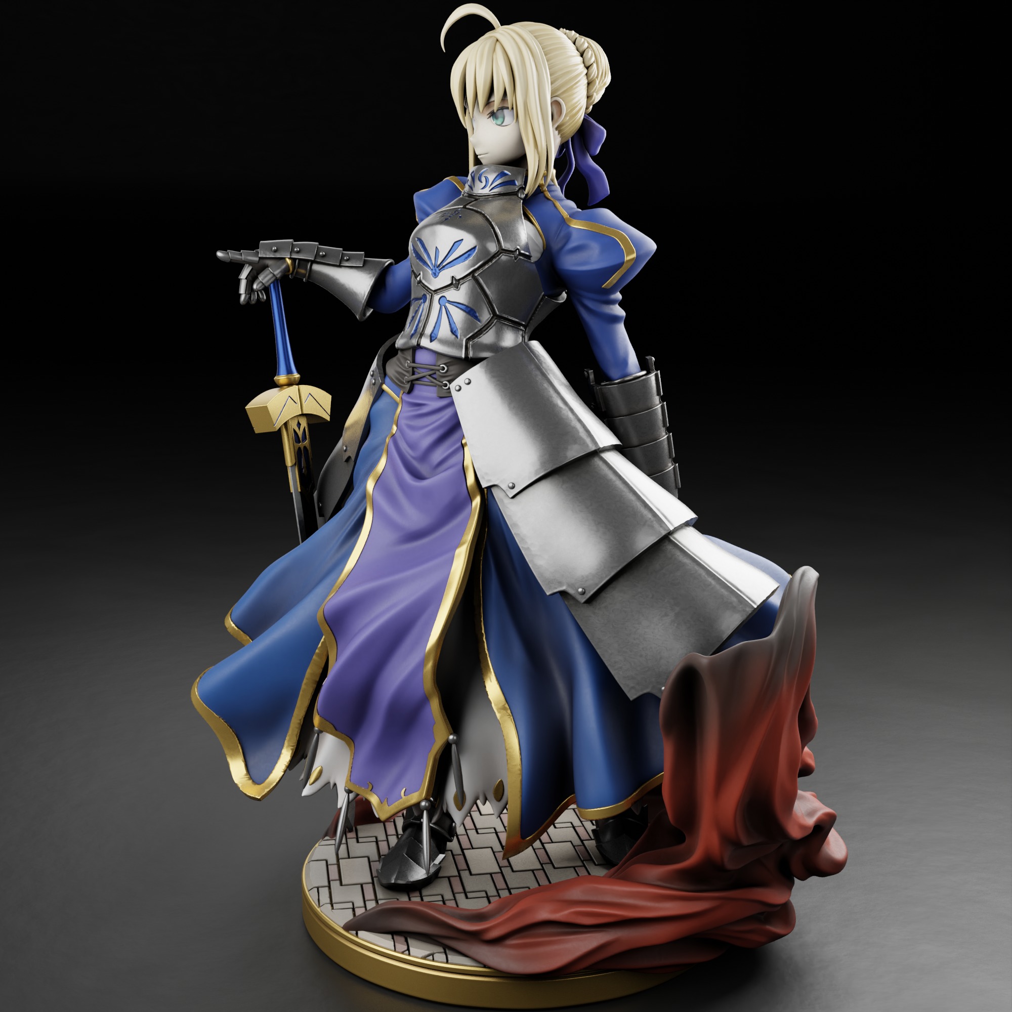 Arthuria Pendragon  Saber - Fate 3D print model_2