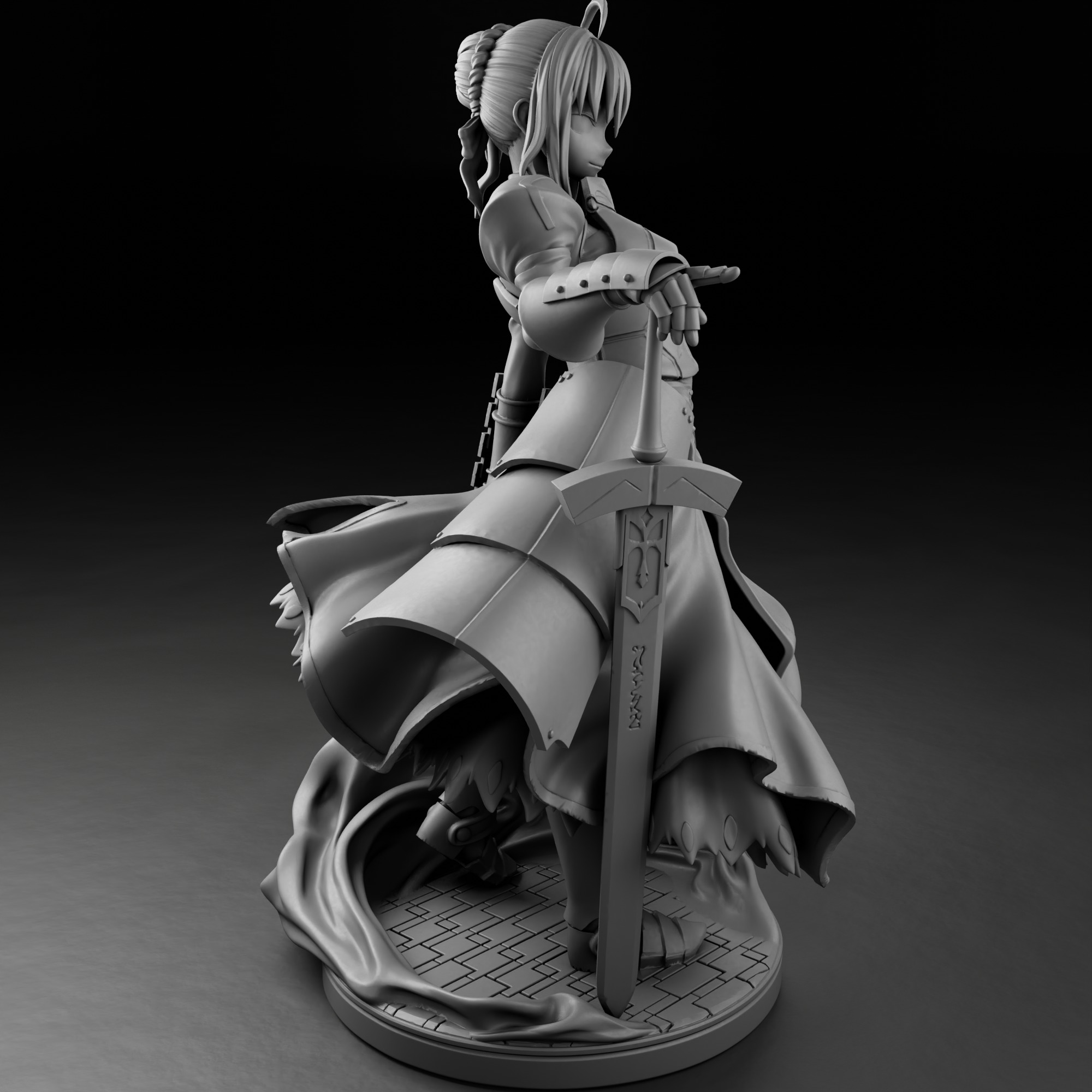 Arthuria Pendragon  Saber - Fate 3D print model_15