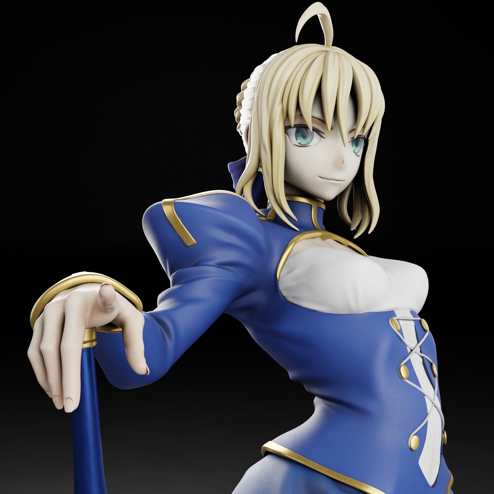 Arthuria Pendragon  Saber - Fate 3D print model_6