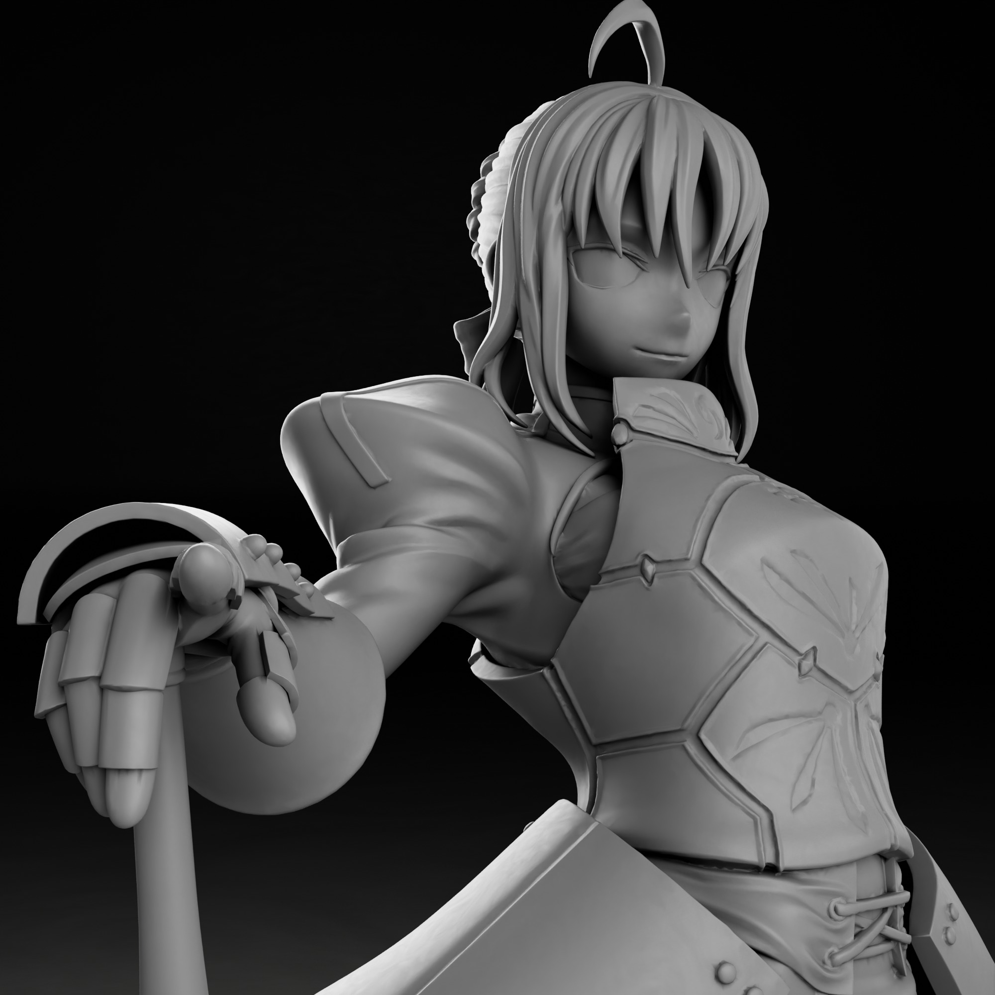 Arthuria Pendragon  Saber - Fate 3D print model_16