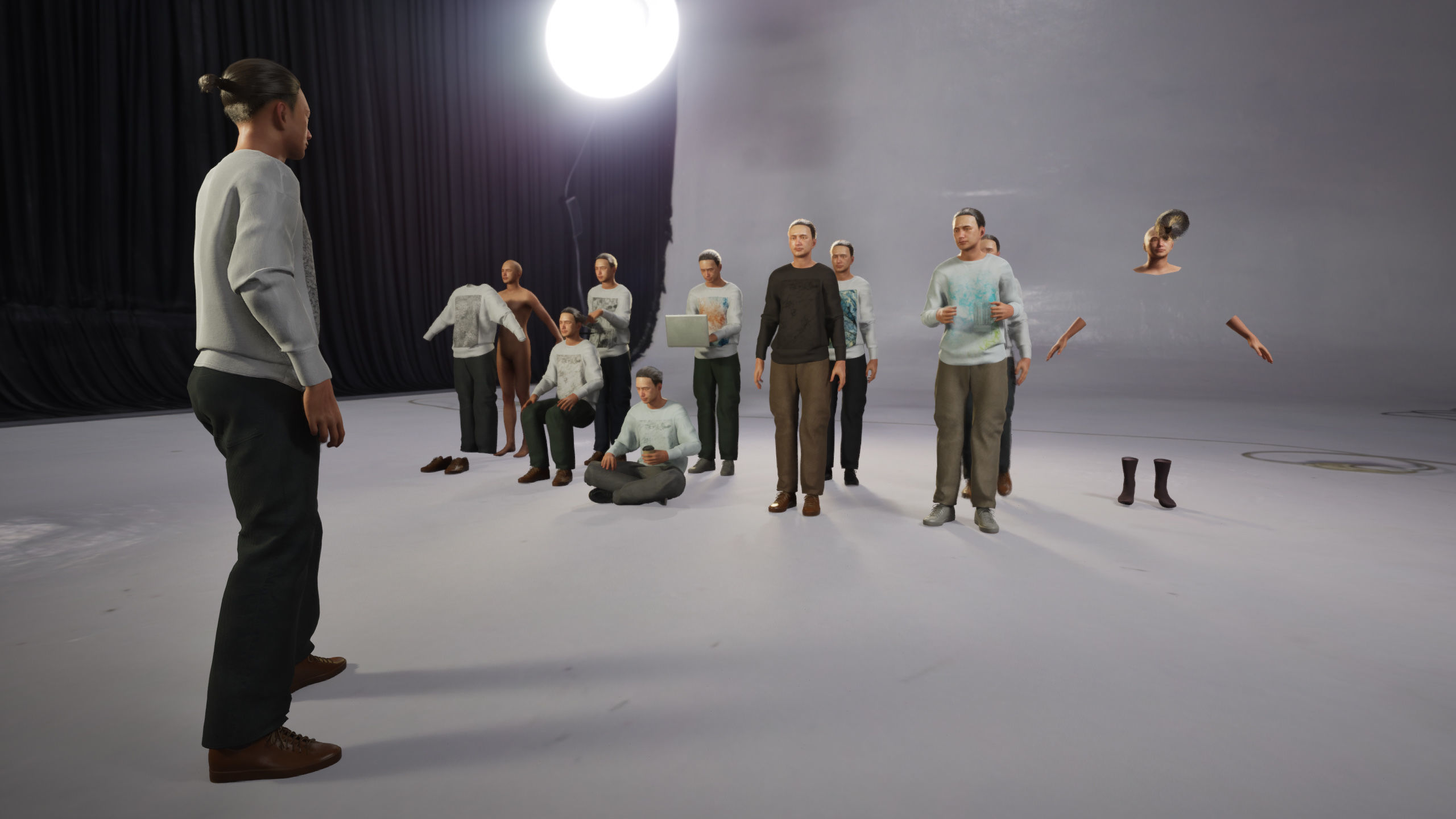 Modular Character - Asian Casual Man - MU2 Low-poly 3D model_10