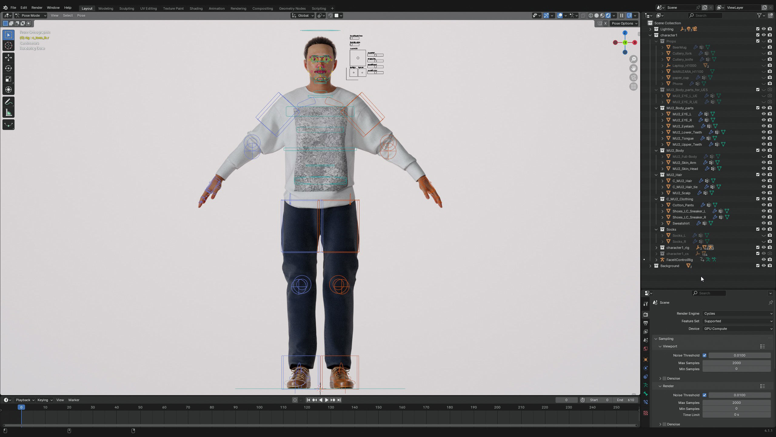 Modular Character - Asian Casual Man - MU2 Low-poly 3D model_12