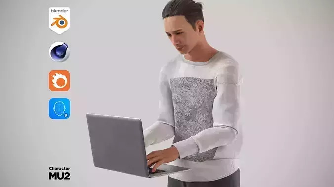 Modular Character - Asian Casual Man - MU2