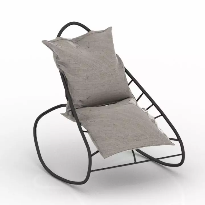 Rocking Chair Lx Low-poly 3D model_0