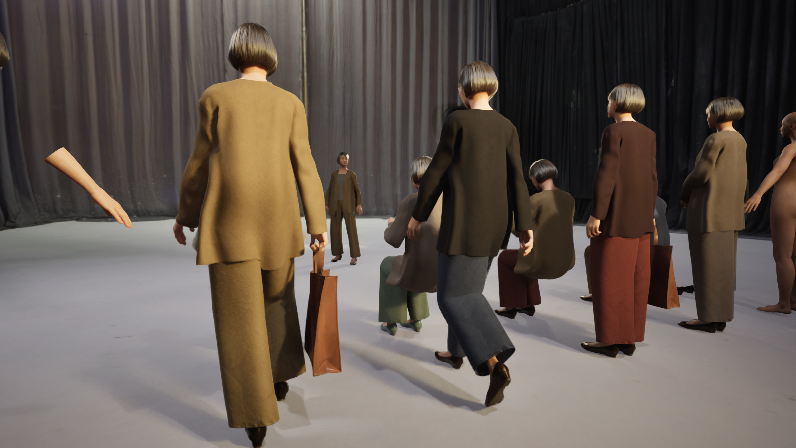 Modular Character - Asian Smart Casual Woman - FH2 Low-poly 3D model_3