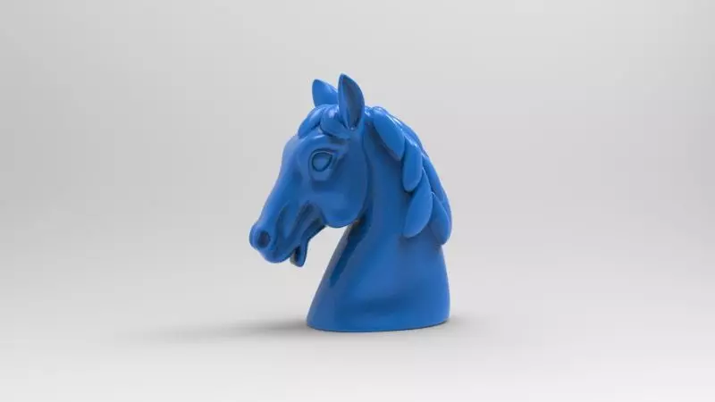 Horse head 3D model_0