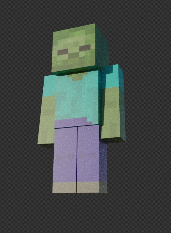 free Minecraft zombie Free low-poly 3D model_20