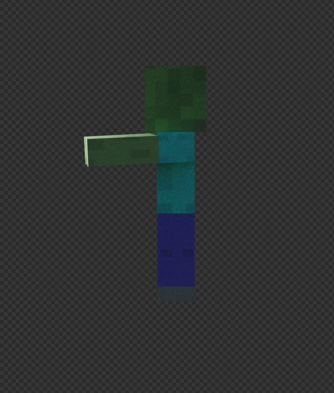 free Minecraft zombie Free low-poly 3D model_2