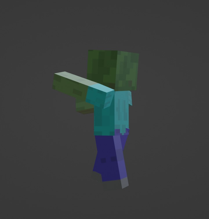 free Minecraft zombie Free low-poly 3D model_16