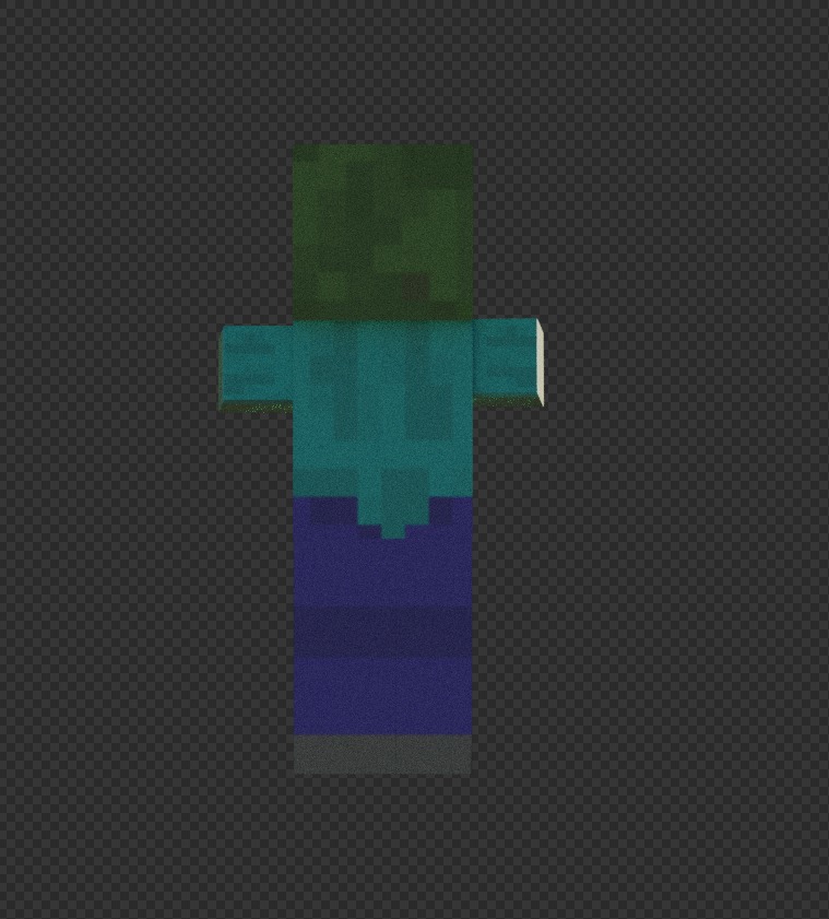 free Minecraft zombie Free low-poly 3D model_8
