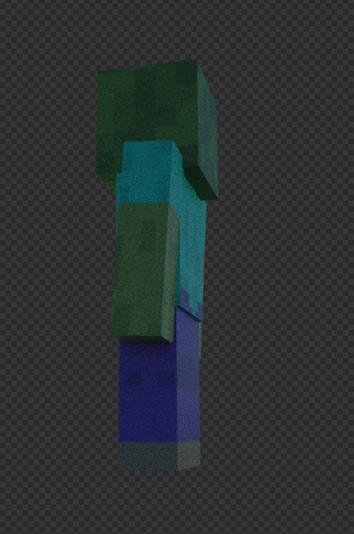 free Minecraft zombie Free low-poly 3D model_21