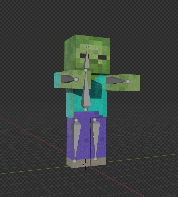 free Minecraft zombie Free low-poly 3D model_12