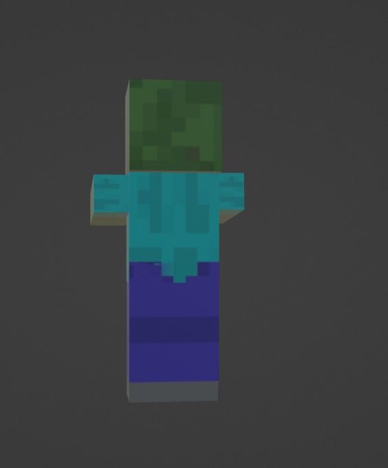 free Minecraft zombie Free low-poly 3D model_3
