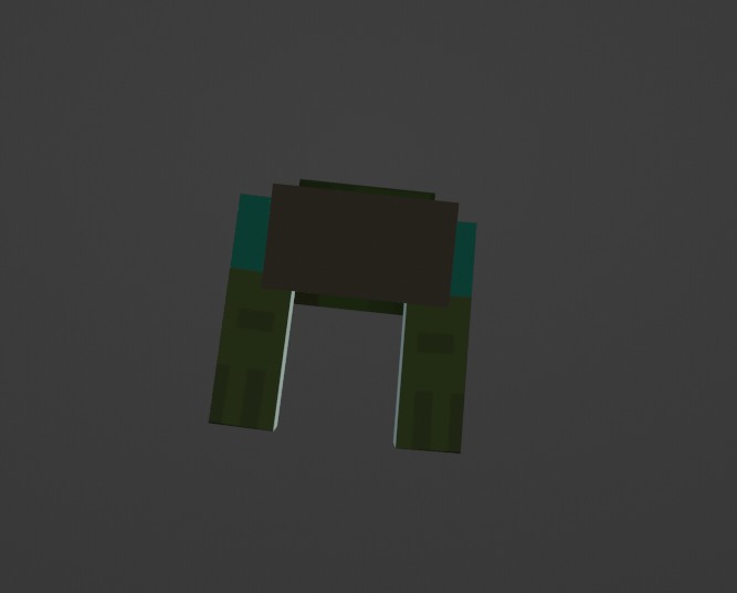 free Minecraft zombie Free low-poly 3D model_4