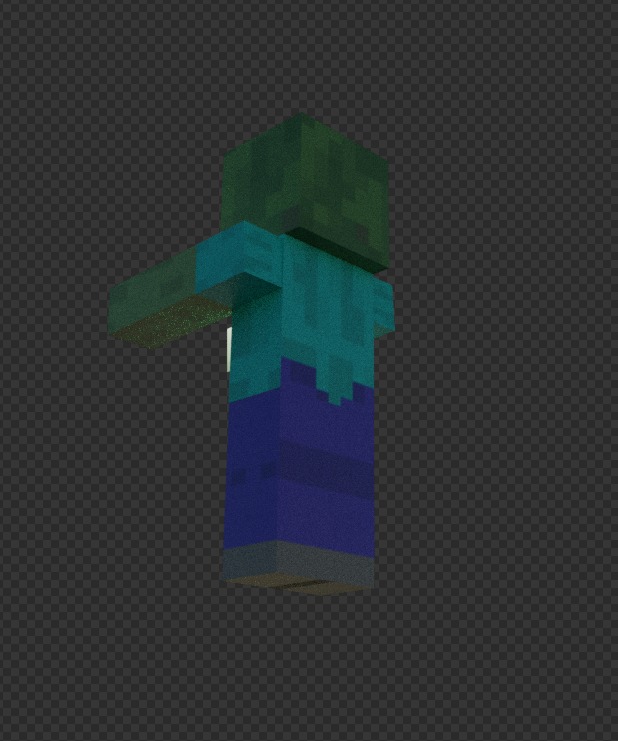 free Minecraft zombie Free low-poly 3D model_5