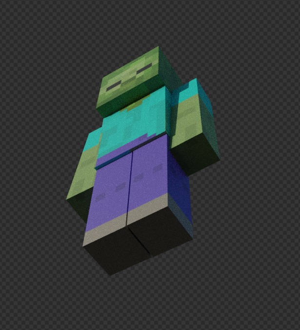 free Minecraft zombie Free low-poly 3D model_22