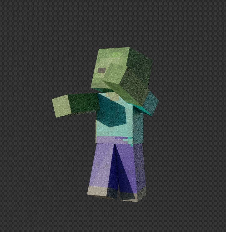 free Minecraft zombie Free low-poly 3D model_17