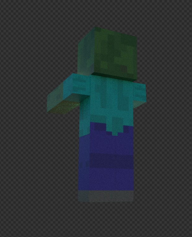 free Minecraft zombie Free low-poly 3D model_9