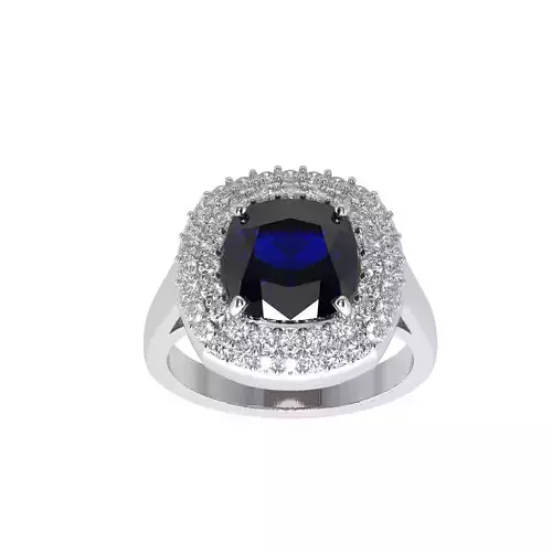 Jewelrly ring with diamonds and saphire