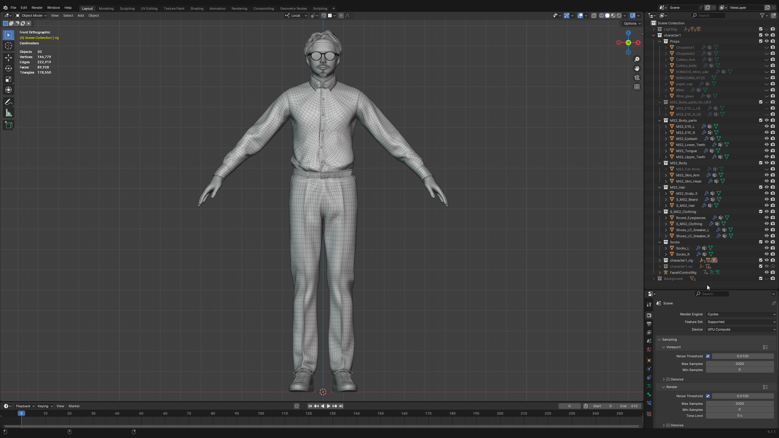 Modular Character - Asian Smart Casual Man - MS2 Low-poly 3D model_13