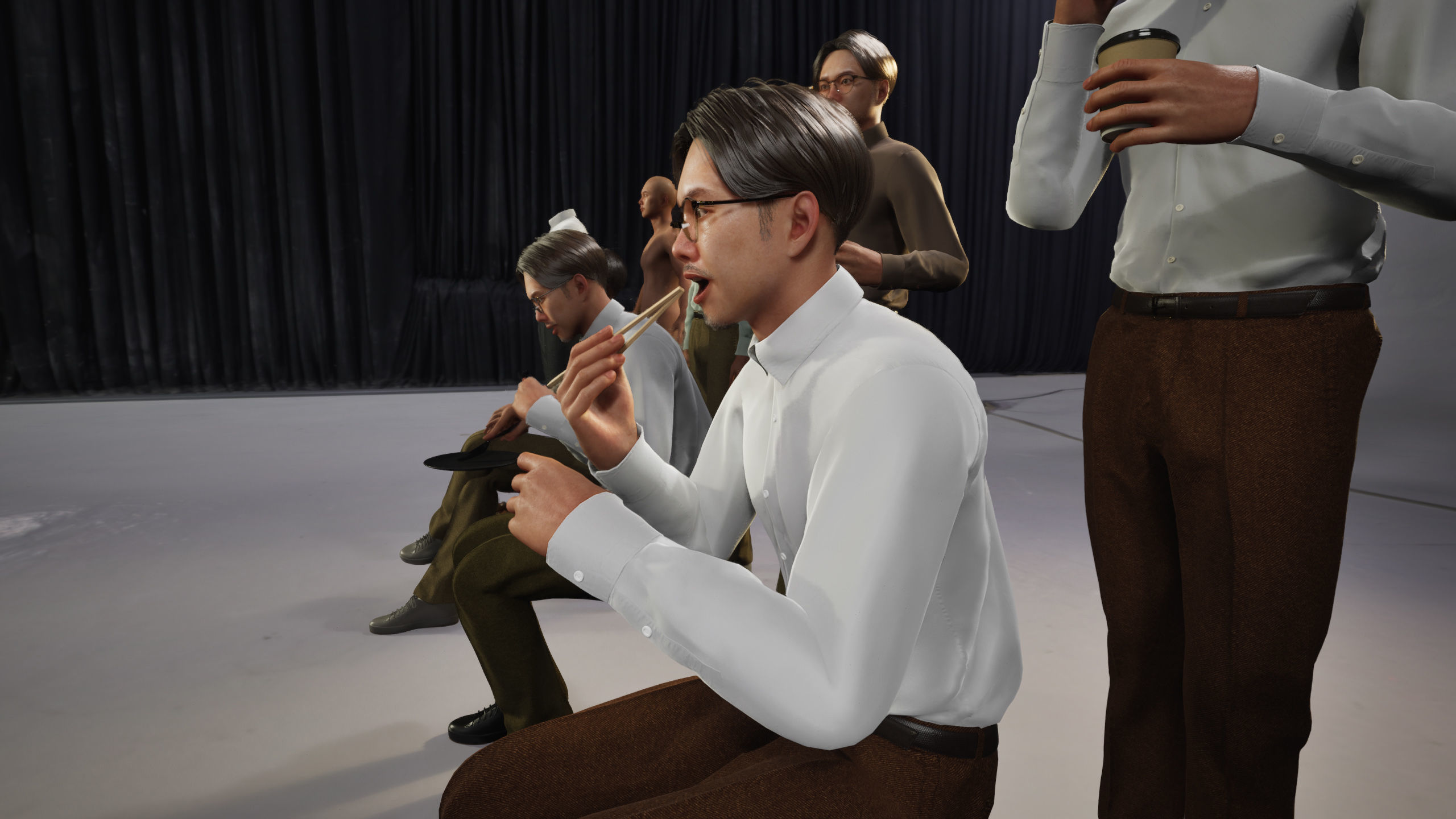 Modular Character - Asian Smart Casual Man - MS2 Low-poly 3D model_9