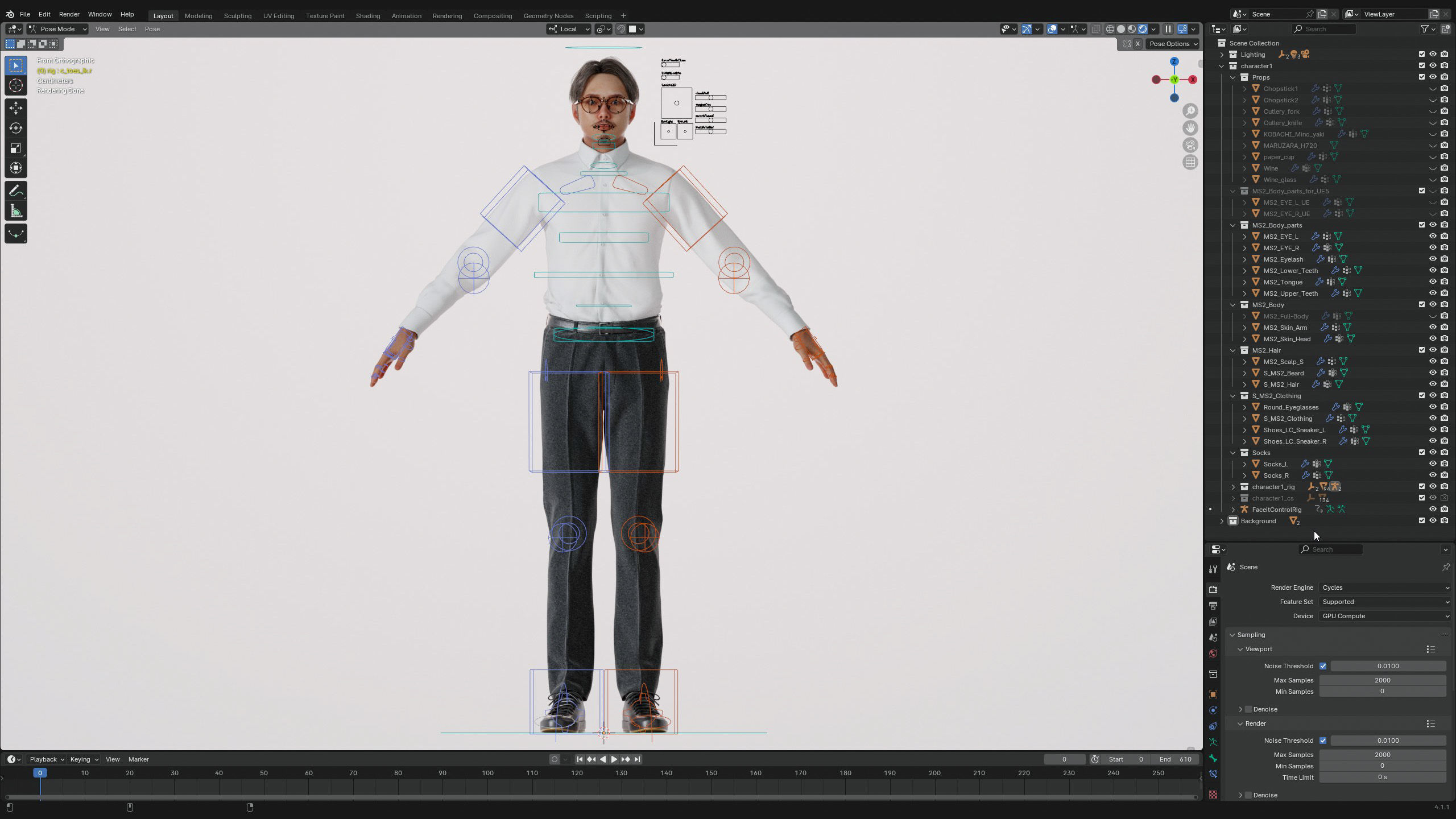 Modular Character - Asian Smart Casual Man - MS2 Low-poly 3D model_12