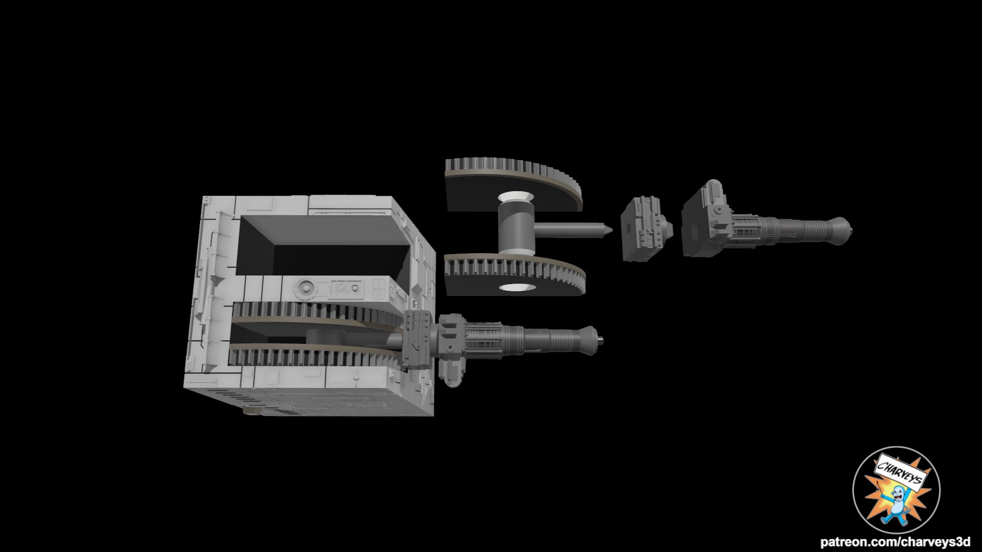 Star Wars Death Star Turbolaser Battery for action figures 3D print model_7