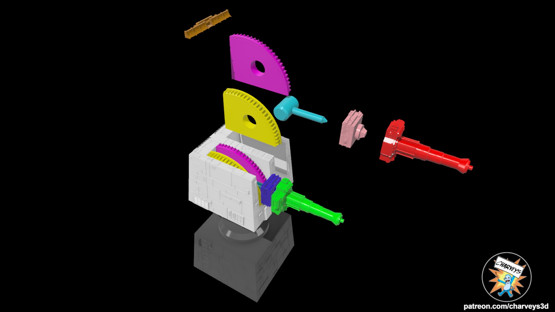 Star Wars Death Star Turbolaser Battery for action figures 3D print model_8