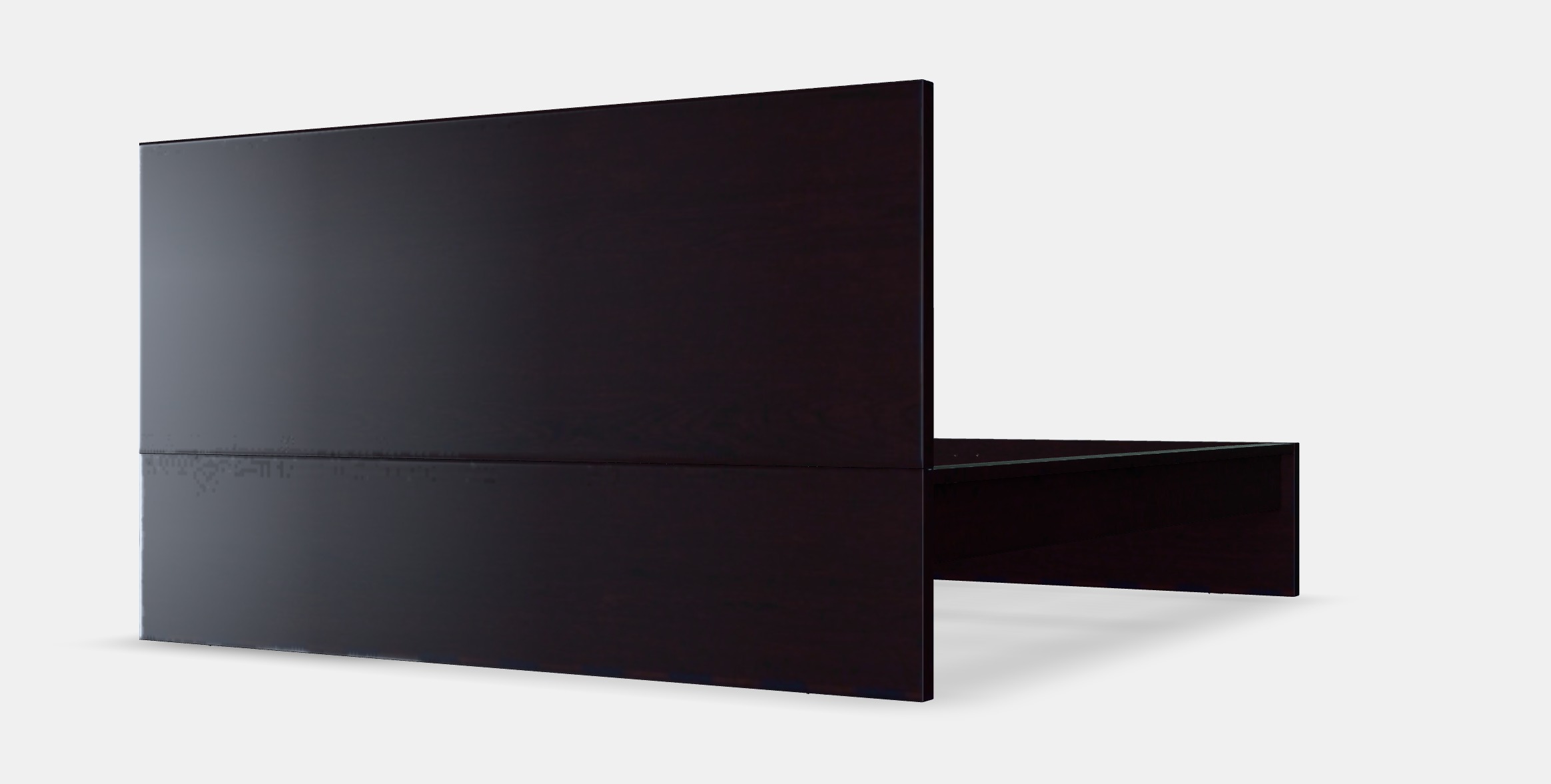 MALM Bed frame high w 2 storage boxes 13 Low-poly 3D model_4