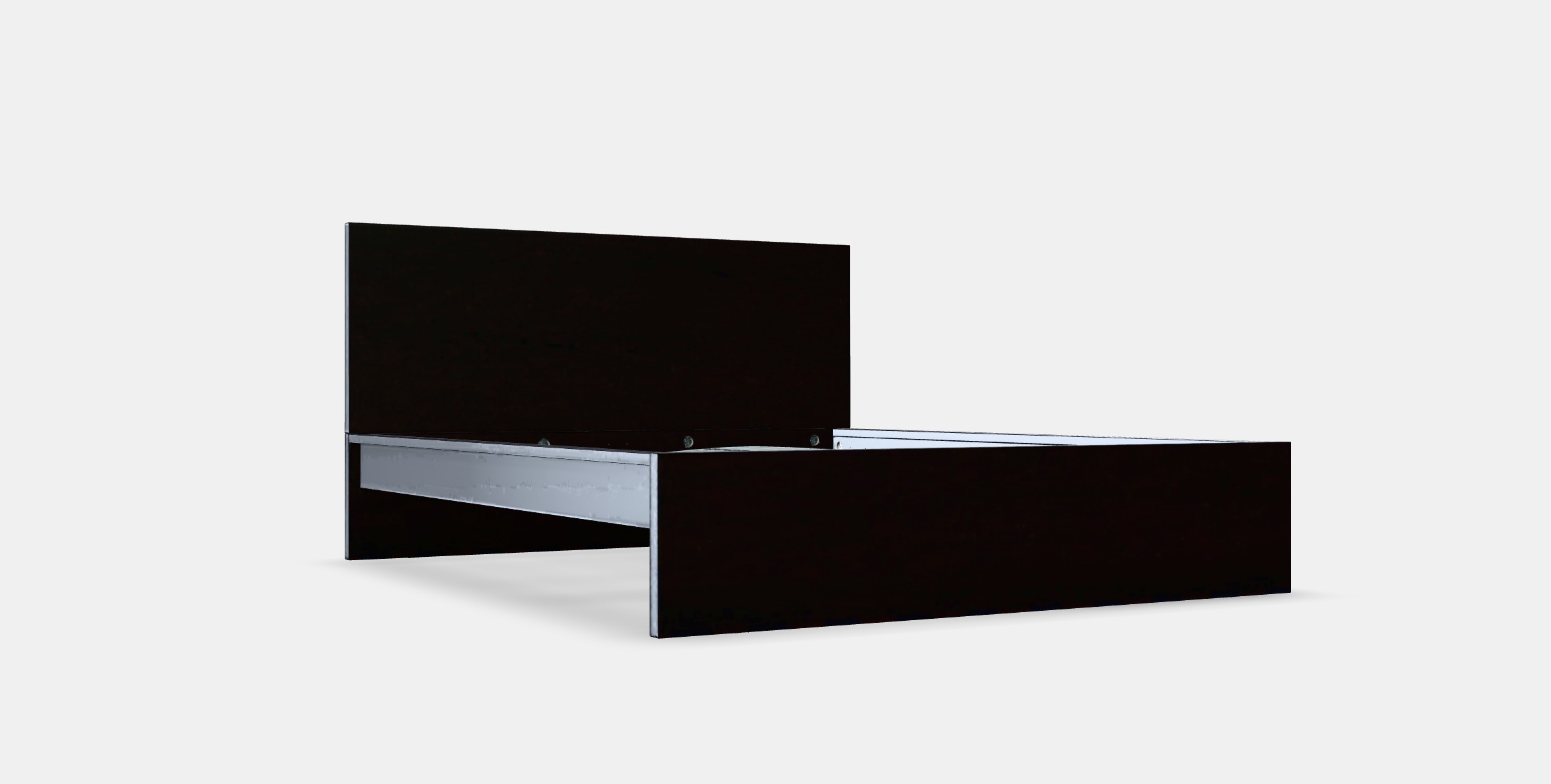 MALM Bed frame high w 2 storage boxes 13 Low-poly 3D model_8