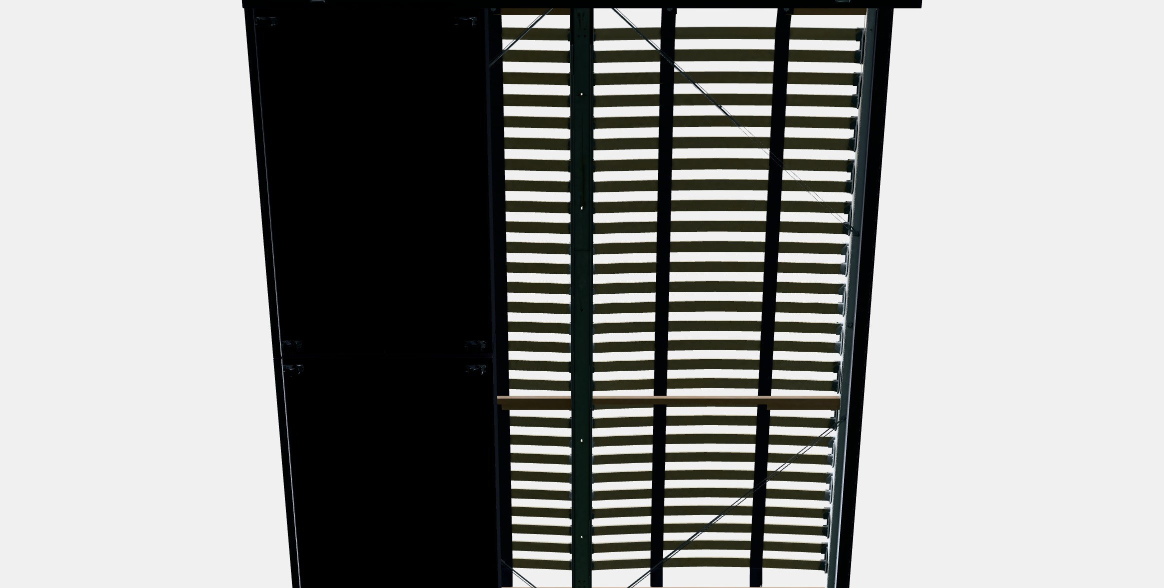 MALM Bed frame high w 2 storage boxes 13 Low-poly 3D model_9