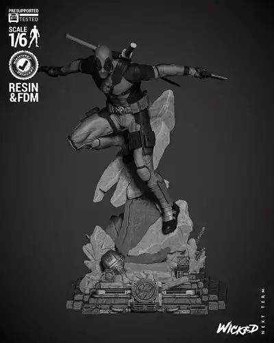 Wicked Marvel Deadpool Sculpture