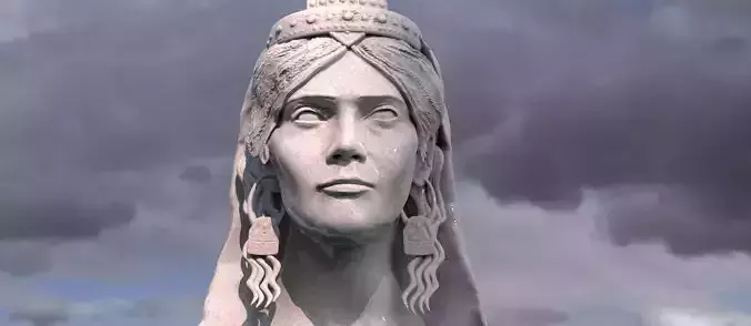 Queen Teuta Statue Grand Bust Albanian