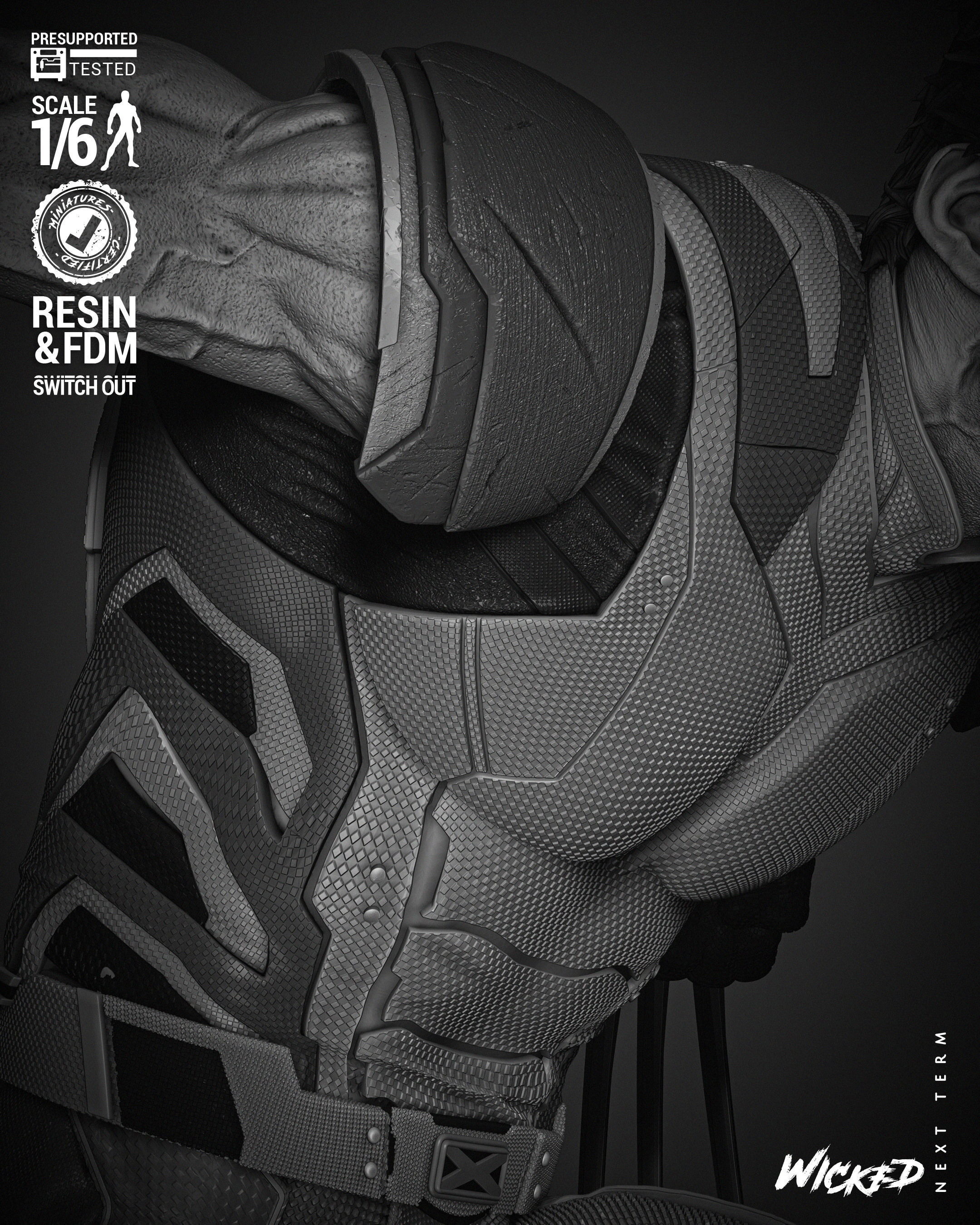 Wicked Marvel Wolverine Sculpture  3D print model_36