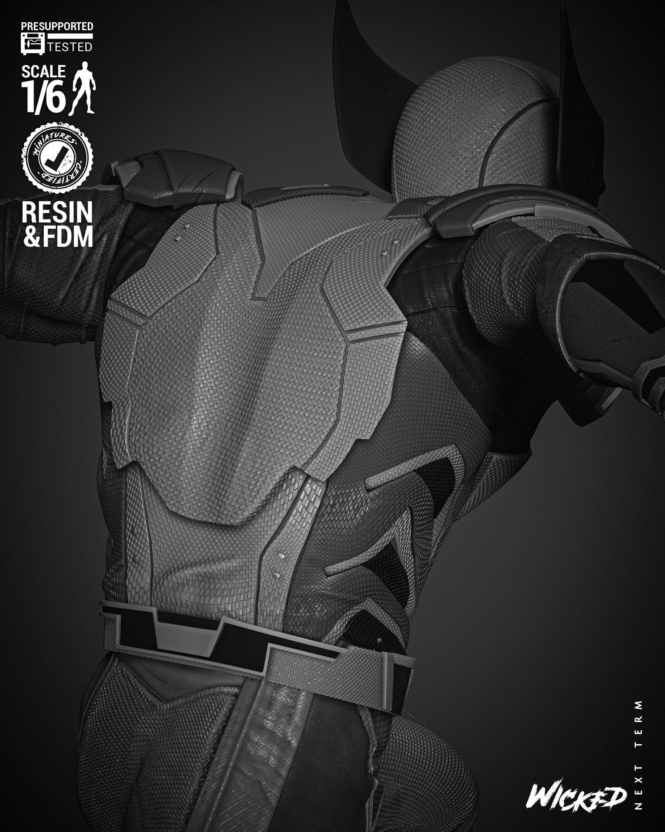 Wicked Marvel Wolverine Sculpture  3D print model_28