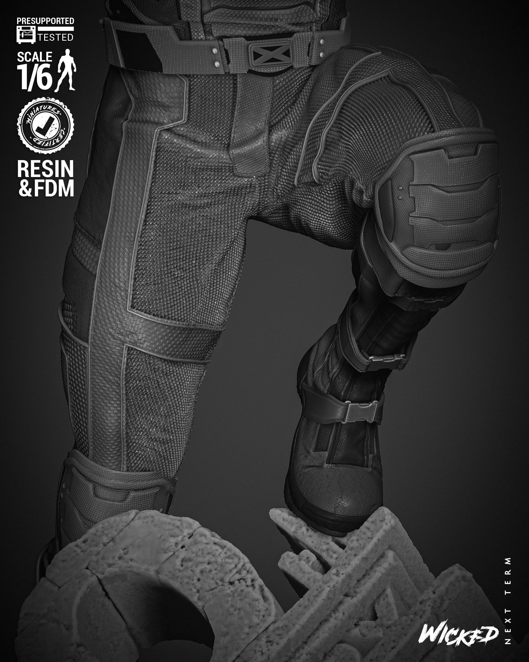 Wicked Marvel Wolverine Sculpture  3D print model_20