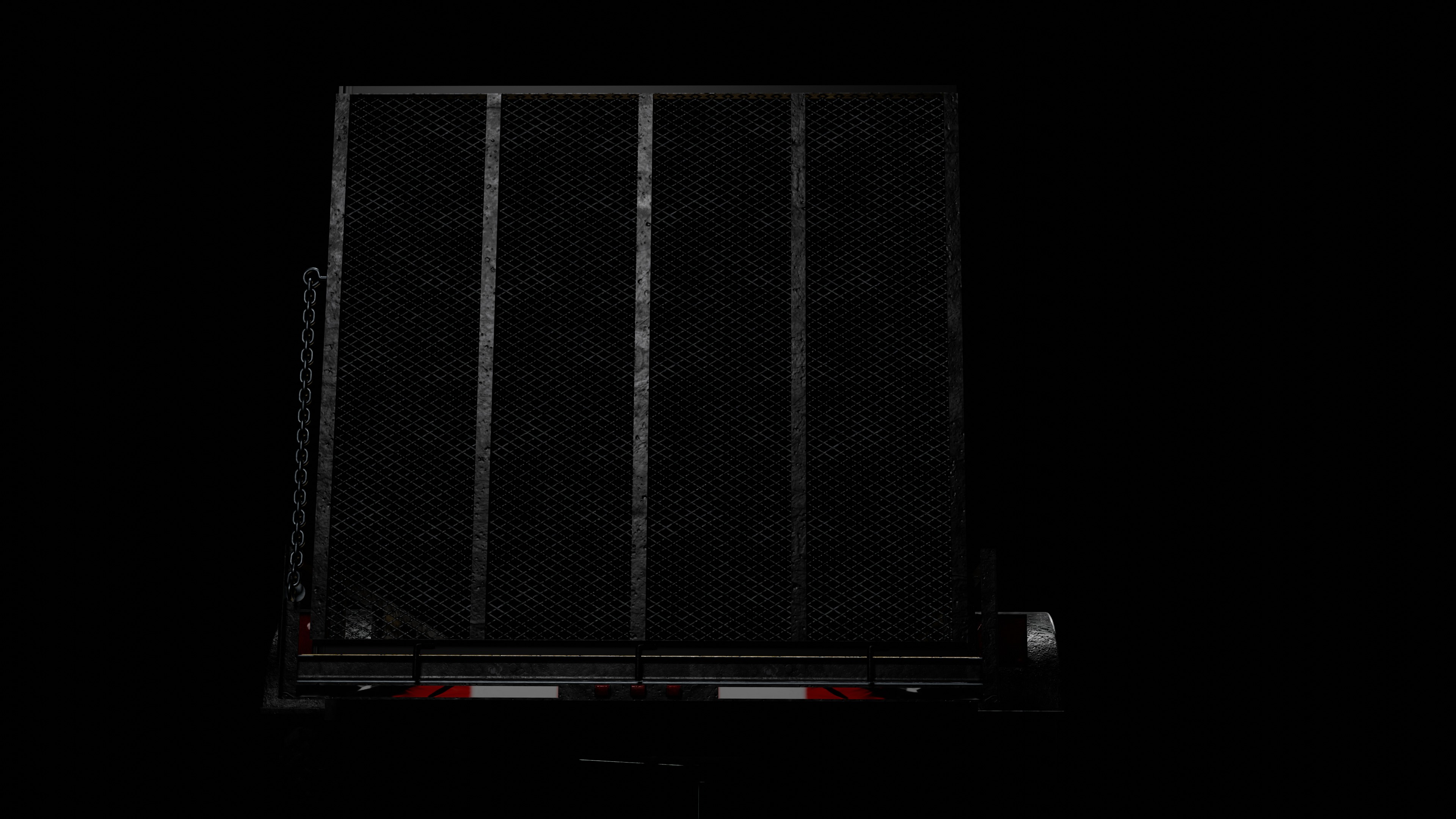 Single Axle Trailer 3D model_4