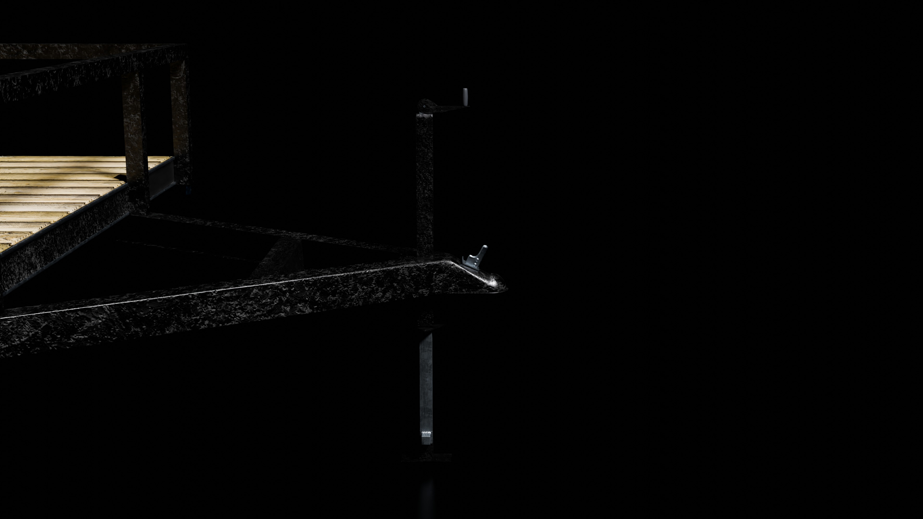 Single Axle Trailer 3D model_3